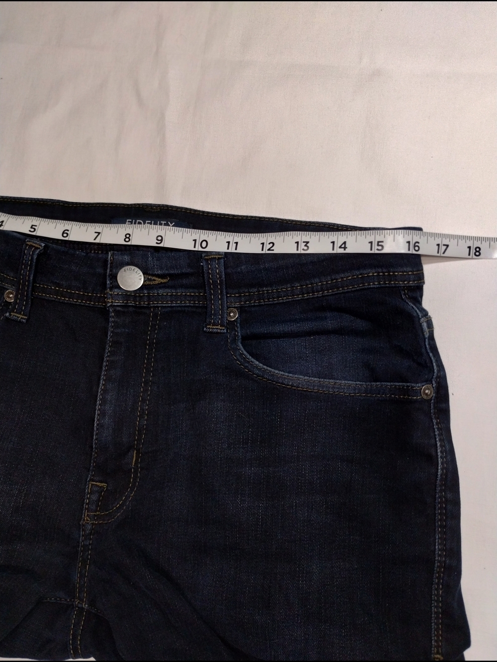 Fidelity Men's Dark Blue Slim Straight Jeans - Picture 8 of 15